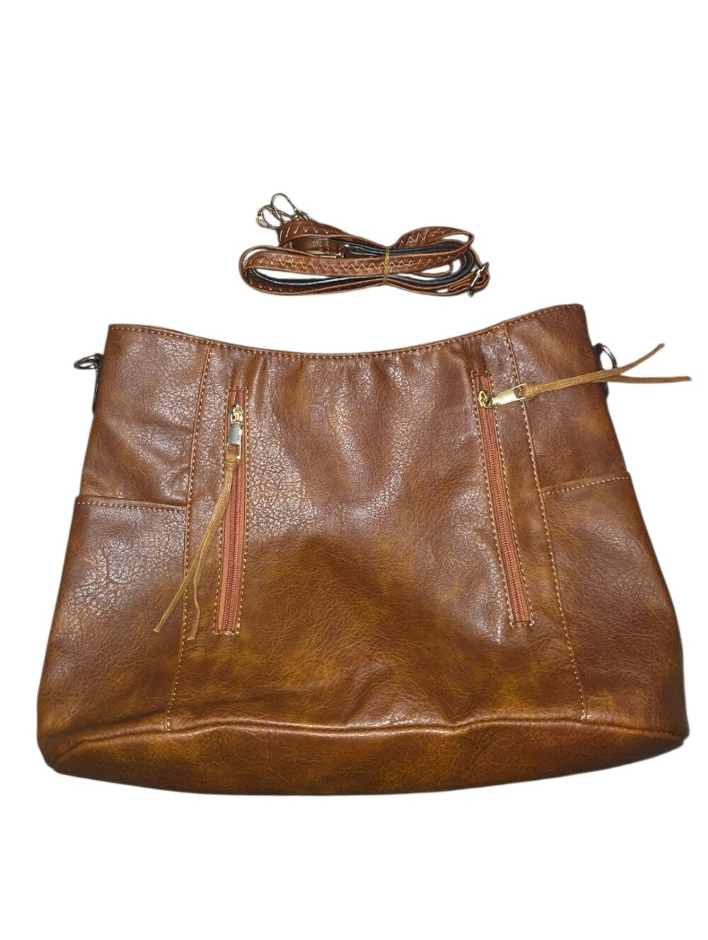 Faux Leather Tote Purse Bag -NEW